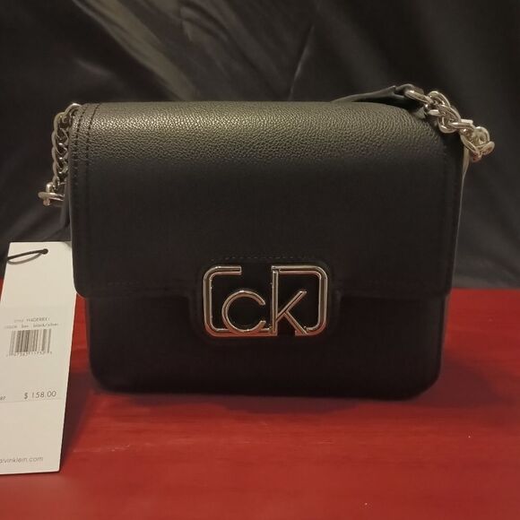 👑👜🔥Calvin Klein Leather Shopper Crossbody Bag W/REMOVABLE STRAP‼️🔥NEW WITH - Picture 2 of 11